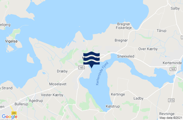 Mapa de mareas Munkebo, Denmark