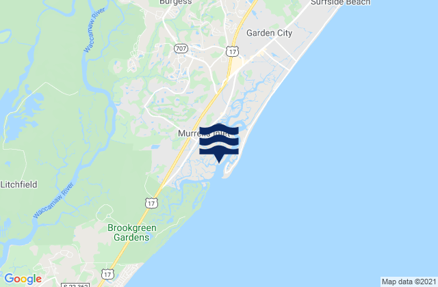 Mapa de mareas Murrells Inlet, United States