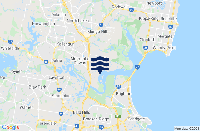 Mapa de mareas Murrumba Downs, Australia