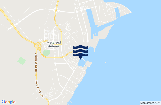 Mapa de mareas Musay‘īd, Qatar