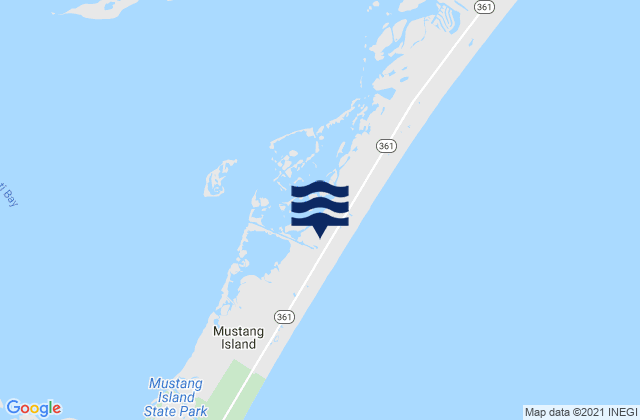 Mapa de mareas Mustang Island, United States