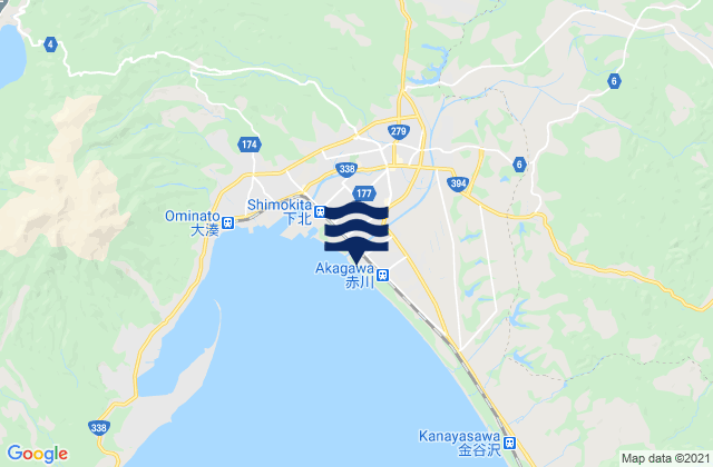 Mapa de mareas Mutsu, Japan