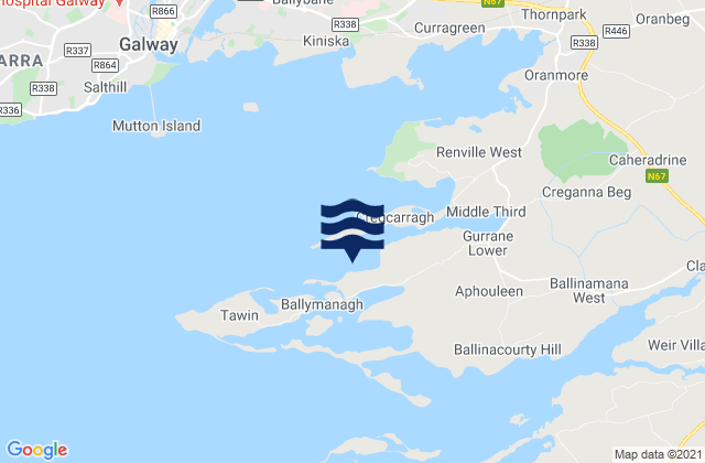 Mapa de mareas Mweeloon Bay, Ireland