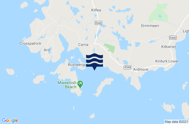 Mapa de mareas Mweenish Bay, Ireland