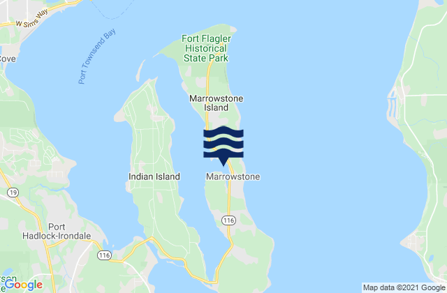 Mapa de mareas Mystery Bay Marrowstone Island, United States