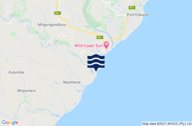 Mapa de mareas Mzamba Beach, South Africa