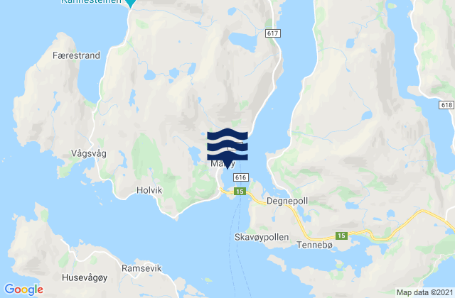 Mapa de mareas Måløy, Norway
