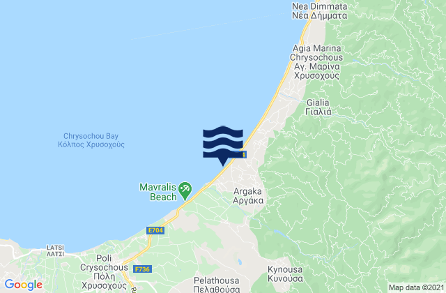 Mapa de mareas Mélandra, Cyprus