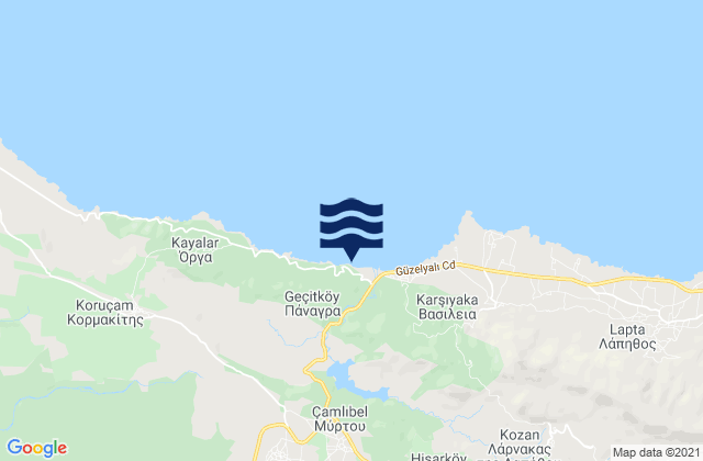 Mapa de mareas Mýrtou, Cyprus