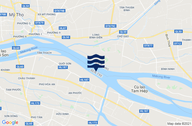 Mapa de mareas Mỹ Tho, Vietnam