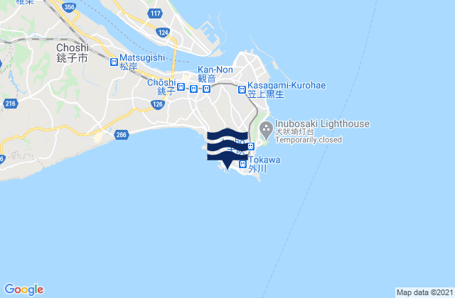 Mapa de mareas Naarai, Japan