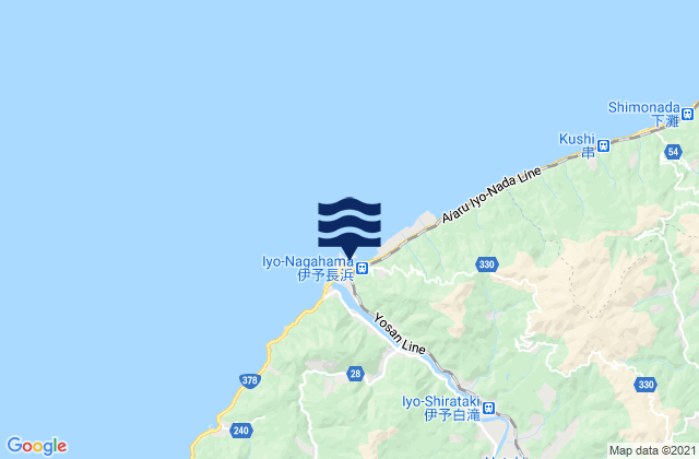 Mapa de mareas Nagahama (Iyo Nada), Japan