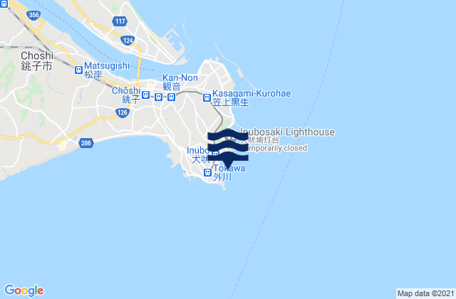 Mapa de mareas Nagasaki Inubo Saki, Japan