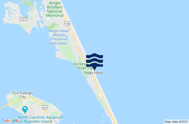 Mapa de mareas Nags Head, United States