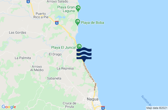 Mapa de mareas Nagua, Dominican Republic