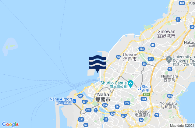 Mapa de mareas Naha Shinkō, Japan