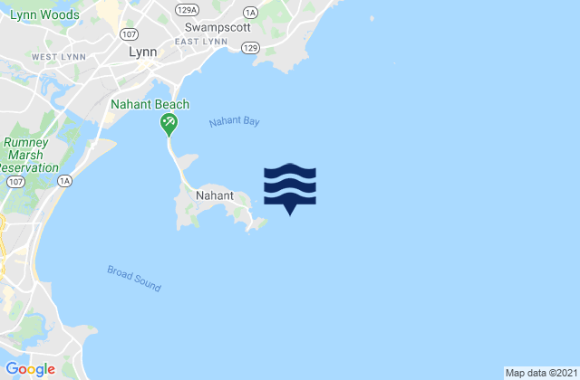 Mapa de mareas Nahant 0.4 n.mi. east of East Point, United States