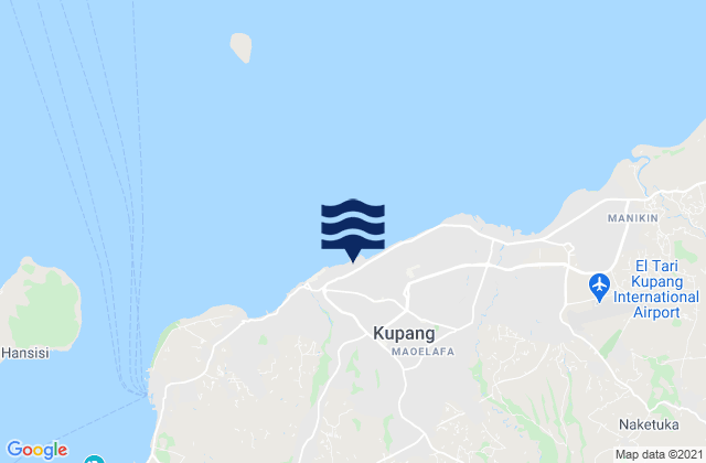 Mapa de mareas Naikoten Dua, Indonesia