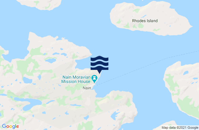 Mapa de mareas Nain, Canada