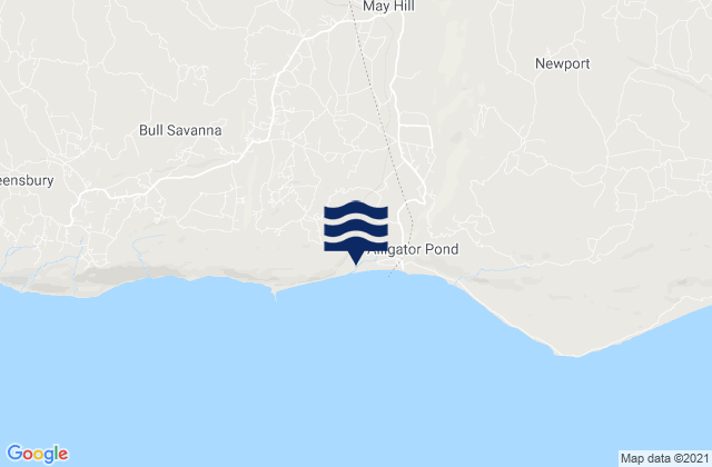 Mapa de mareas Nain, Jamaica