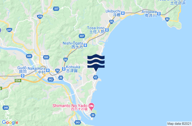 Mapa de mareas Nakamura, Japan