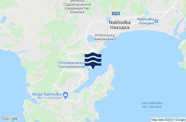 Mapa de mareas Nakhodka, Russia