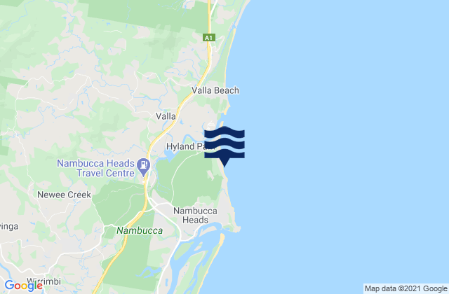 Mapa de mareas Nambucca, Australia