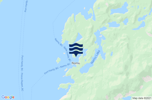 Mapa de mareas Namu, Canada