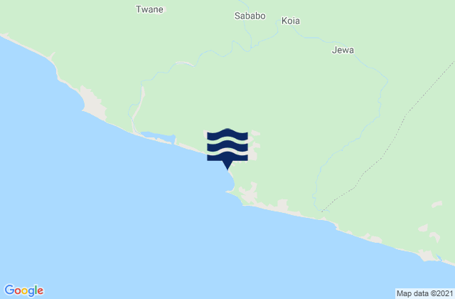Mapa de mareas Nana Kru, Liberia