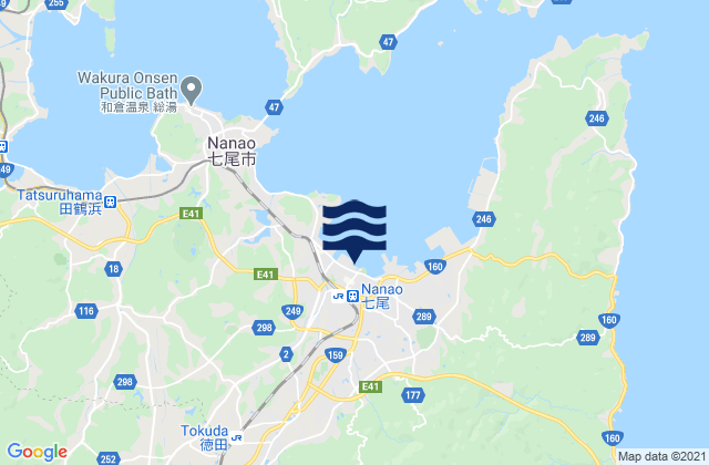 Mapa de mareas Nanao Nanao Wan, Japan