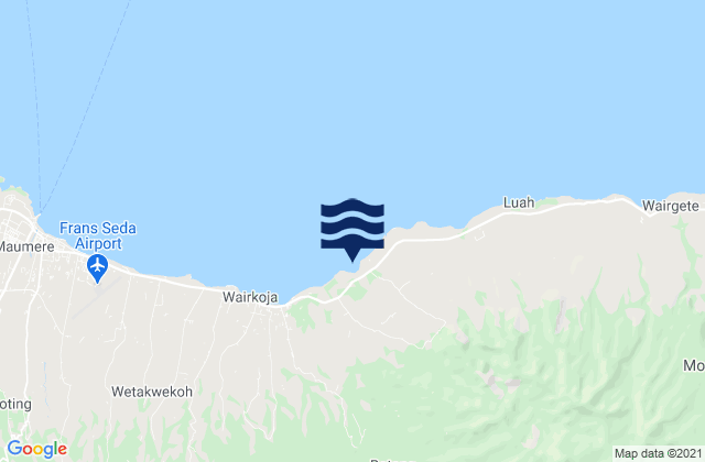 Mapa de mareas Nangahaledoi, Indonesia