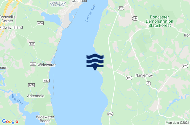 Mapa de mareas Nanjemoy (Liverpool Point), United States