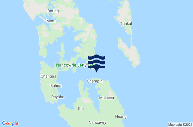 Mapa de mareas Nankauri Harbor, Indonesia