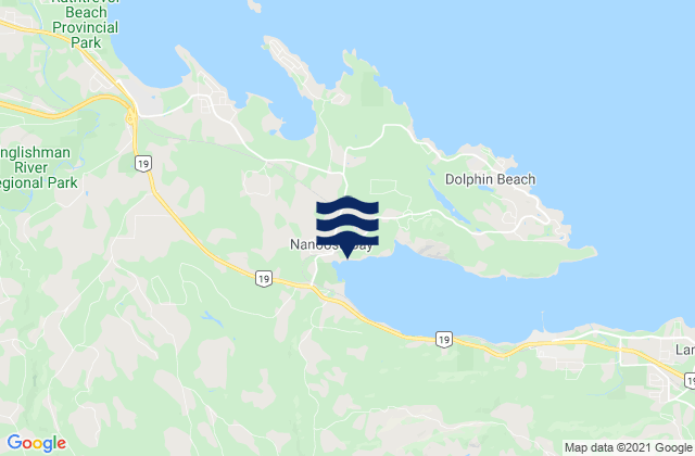 Mapa de mareas Nanoose Bay, Canada
