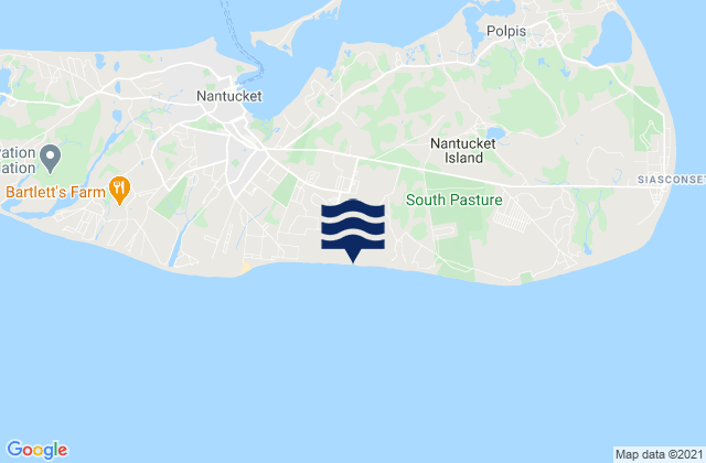 Mapa de mareas Nantucket Island, United States