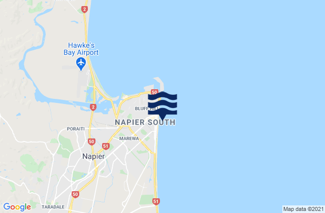 Mapa de mareas Napier, New Zealand