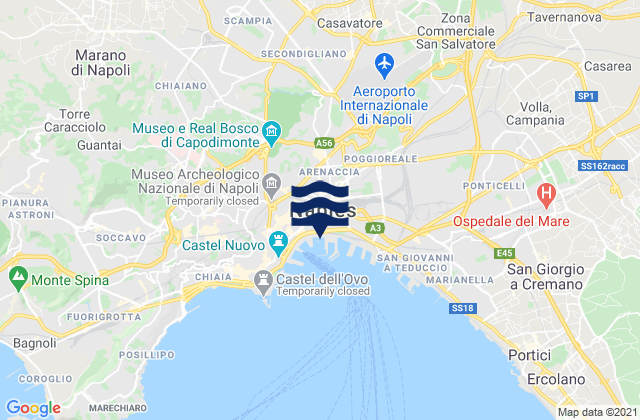 Mapa de mareas Naples, Italy