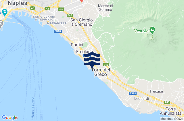 Mapa de mareas Napoli, Italy