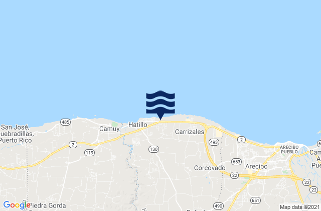 Mapa de mareas Naranjito Barrio, Puerto Rico