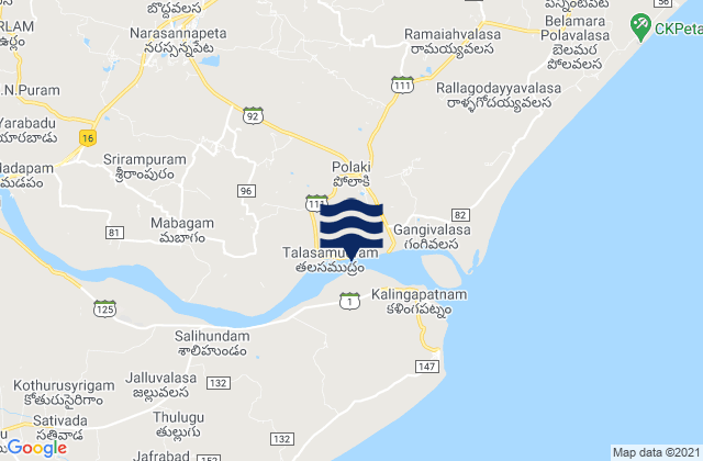 Mapa de mareas Narasannapeta, India
