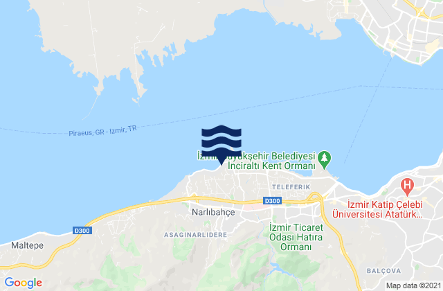 Mapa de mareas Narlıdere, Turkey
