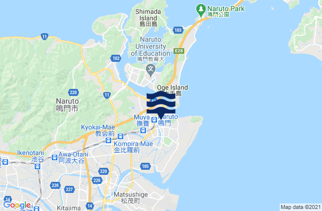 Mapa de mareas Naruto-shi, Japan
