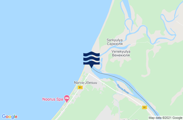 Mapa de mareas Narva-Jõesuu, Estonia