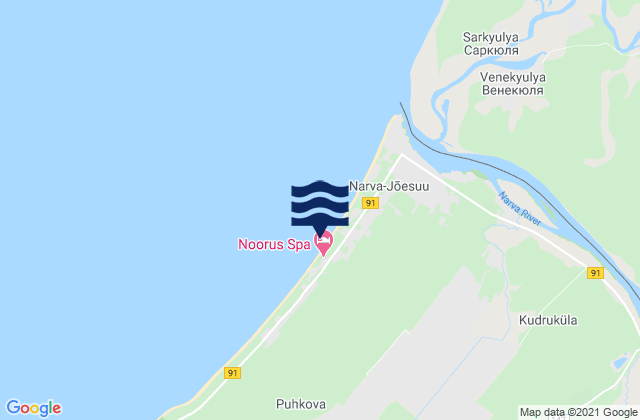 Mapa de mareas Narva-Jõesuu linn, Estonia