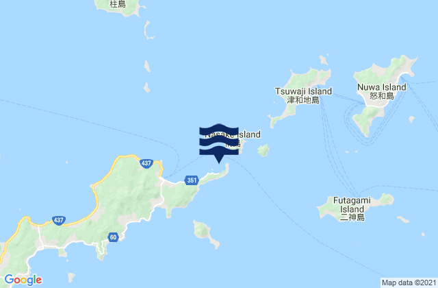 Mapa de mareas Nasake Sima, Japan