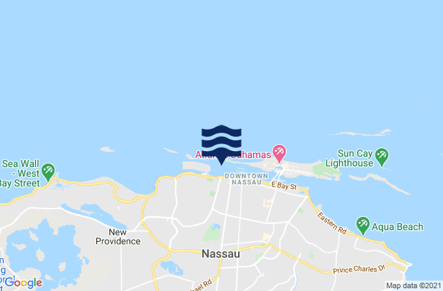 Mapa de mareas Nassau, United States