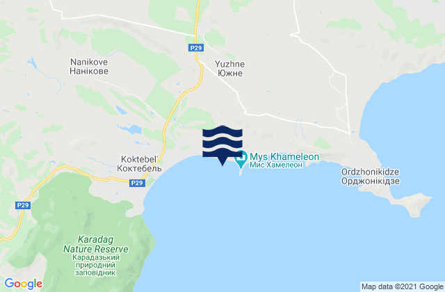 Mapa de mareas Nasypnoe, Ukraine