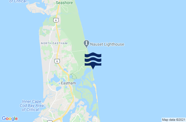 Mapa de mareas Nauset Beach, United States