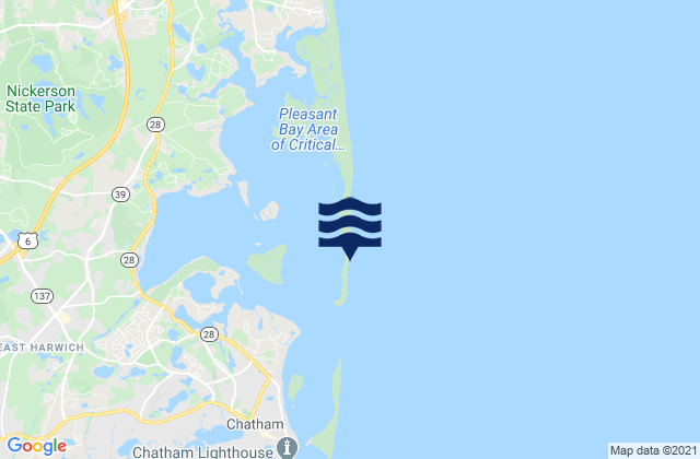 Mapa de mareas Nauset Beach Orleans, United States