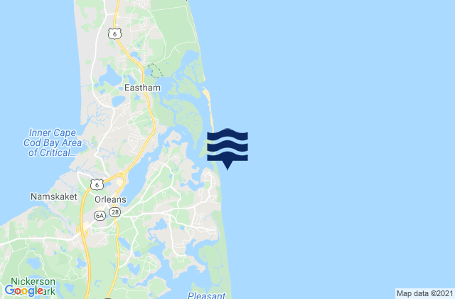 Mapa de mareas Nauset Harbor, United States
